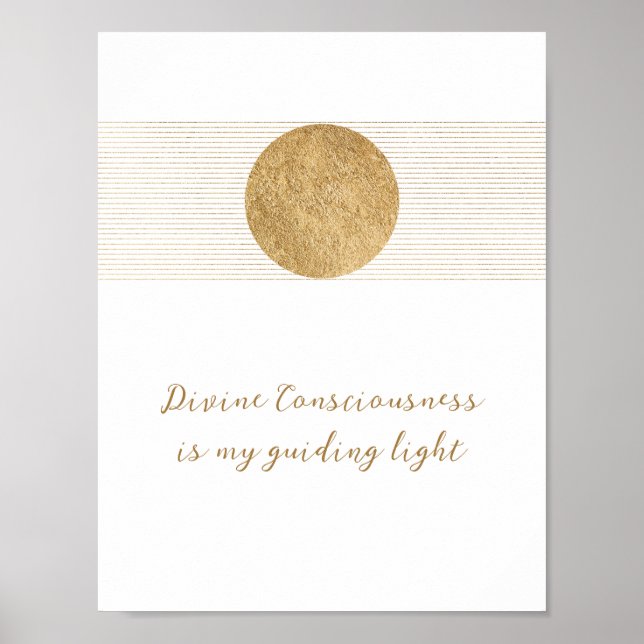 Inspirational Saying Golden Sun Spiritual Poster (Front)