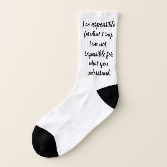 Inspirational Sayings Socks (Left Outside)