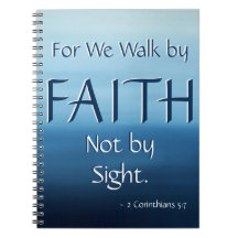 Inspirational Scripture FAITH Ocean Air Notebook