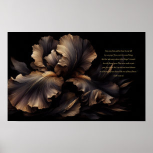 Inspirational Scripture (Luke 12:25-27) Poster