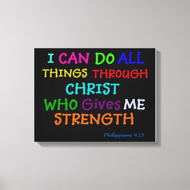 Inspirational Scripture Verse Wrapped Canvas Print (Front)