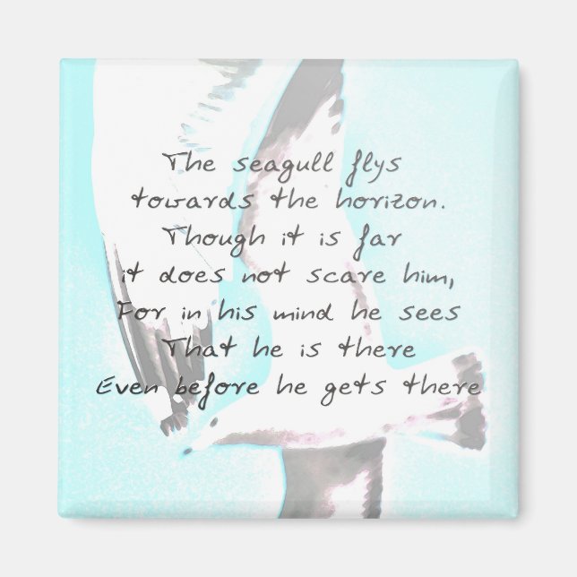 Inspirational Seagull Magnet (Front)
