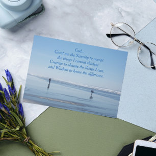 Inspirational Serenity Prayer Beach Walkers Card