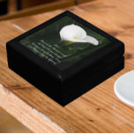 Inspirational Serenity Prayer White Calla Lily Gift Box<br><div class="desc">Store trinkets, jewellery and other small keepsakes in this wooden gift box with ceramic tile that features the photo image of an elegant, white Calla Lily flower and green foliage accompanied by the inspirational words of the Serenity Prayer. Select your gift box size and wood colour. Makes a thoughtful gift...</div>