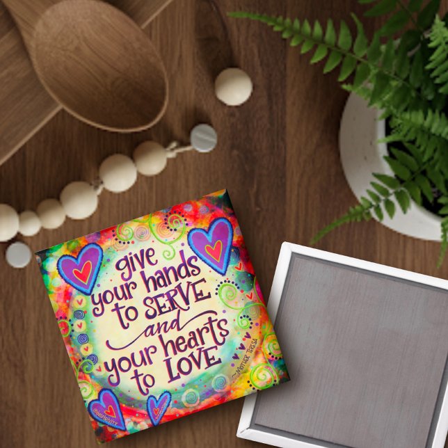Inspirational Serving Hands Quote Inspirivity Magnet (Creator Uploaded)