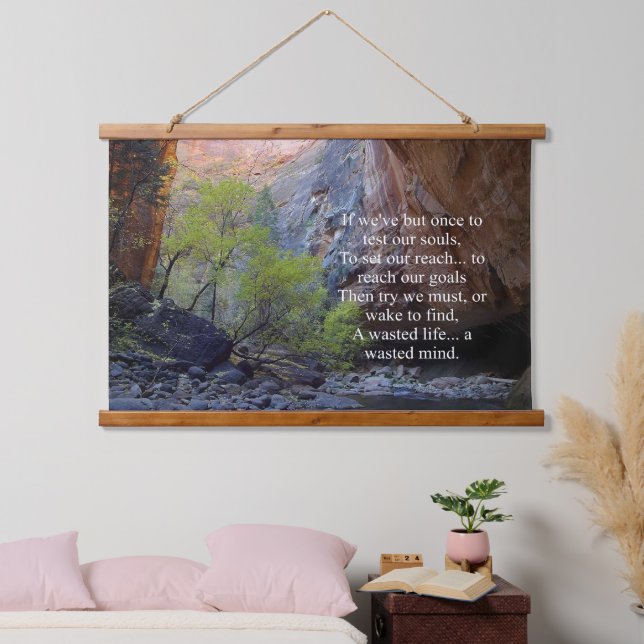 Inspirational Setting Goals Hanging Tapestry (Bedroom)