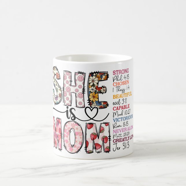 Inspirational She Is Mum Loved Coffee Mug (Center)