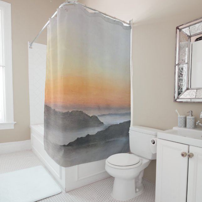 Inspirational Shower Curtain | Ice Storm Sunrise (In Situ)