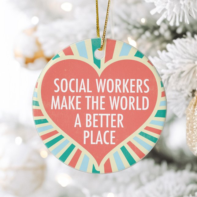 Inspirational Social Worker Gift Ceramic Tree Decoration (Creator Uploaded)