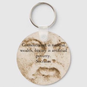 Inspirational Socrates Quote Key Ring