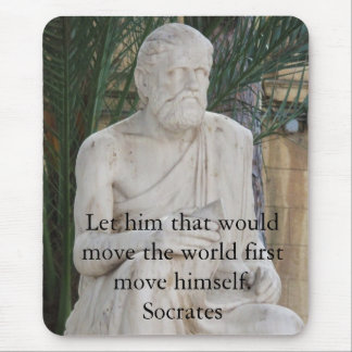 Inspirational Socrates Quote Mouse Pad
