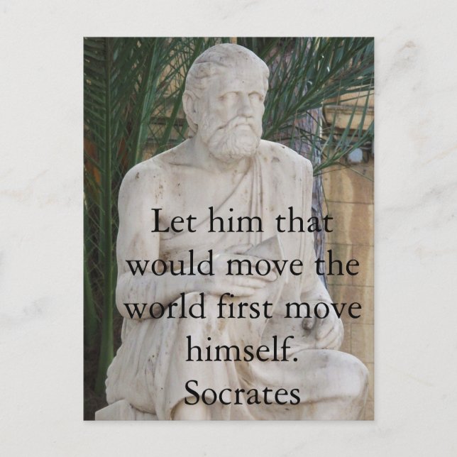 Inspirational Socrates Quote Postcard (Front)