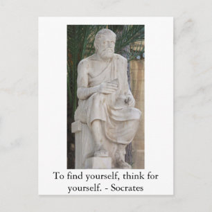 Inspirational Socrates Quote Postcard