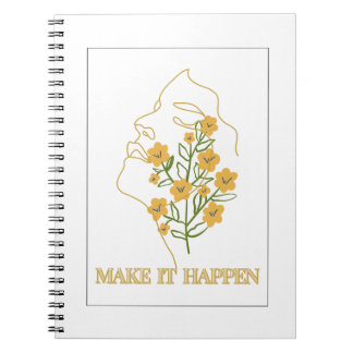 Inspirational spiral notebook