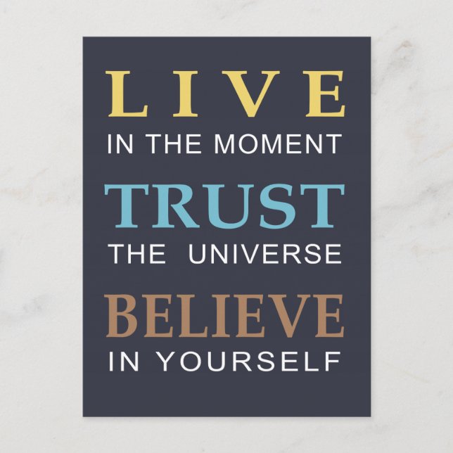 Inspirational Spiritual Message Postcard (Front)