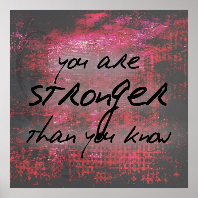 Inspirational Strength Quote Poster (Front)