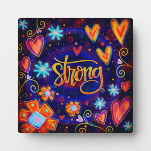 Inspirational Strong Modern Inspirivity Easel Plaque
