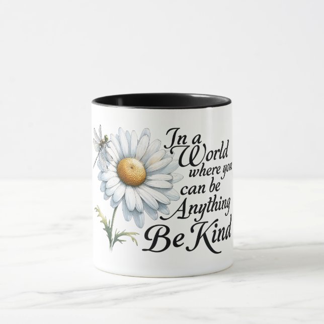 Inspirational Sunflower Be Kind Mug (Center)