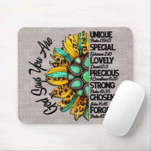 Inspirational Sunflower Scripture/Sublimation Mouse Pad