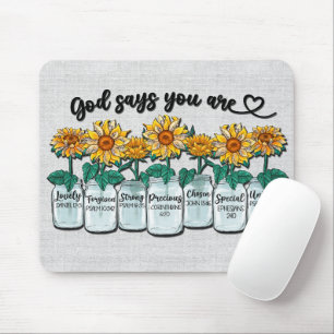 Inspirational Sunflower Sublimation/Scripture Mouse Pad