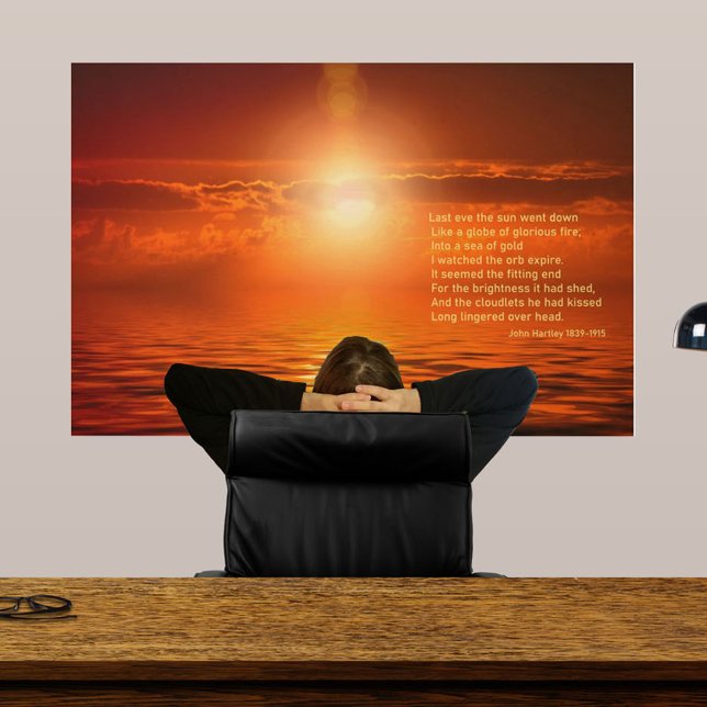 Inspirational Sunset Orange Golden Sky Sea Gold LG Poster (Creator Uploaded)