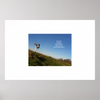 Inspirational taekwondo poster for kids tenets
