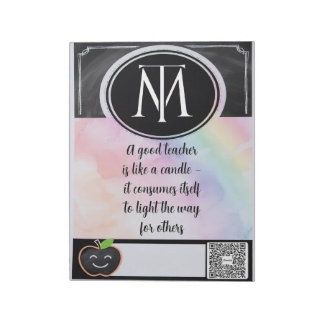 Inspirational Teacher QR Notepad