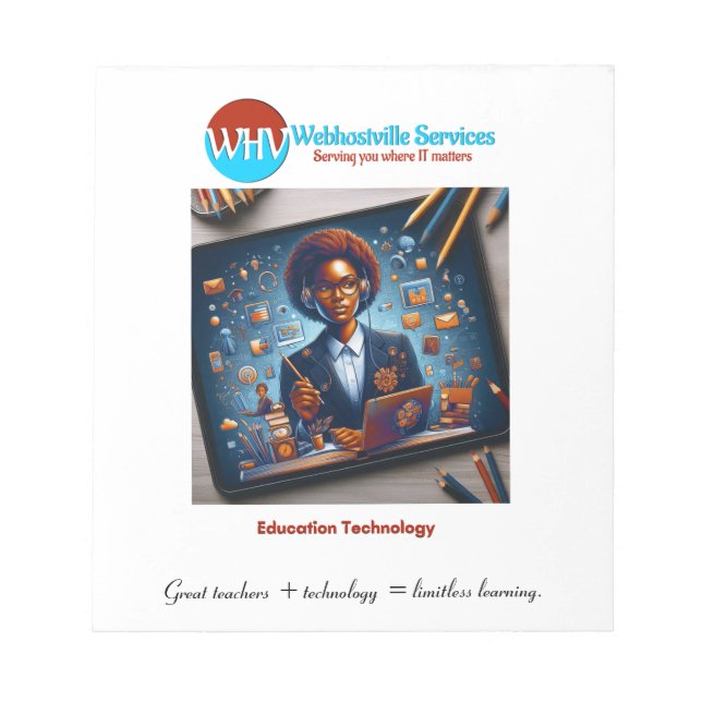 Inspirational Teacher Technology Notepad  (Front)