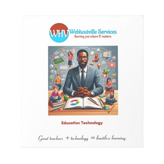 Inspirational Teacher Technology Notepad  (Front)