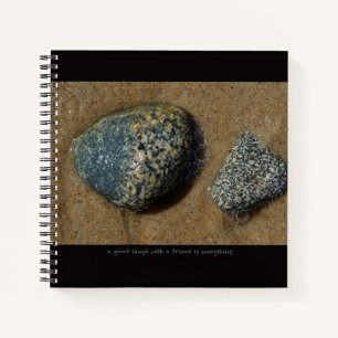 Inspirational text and photo.  notebook