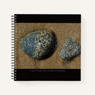 Inspirational text and photo.  notebook