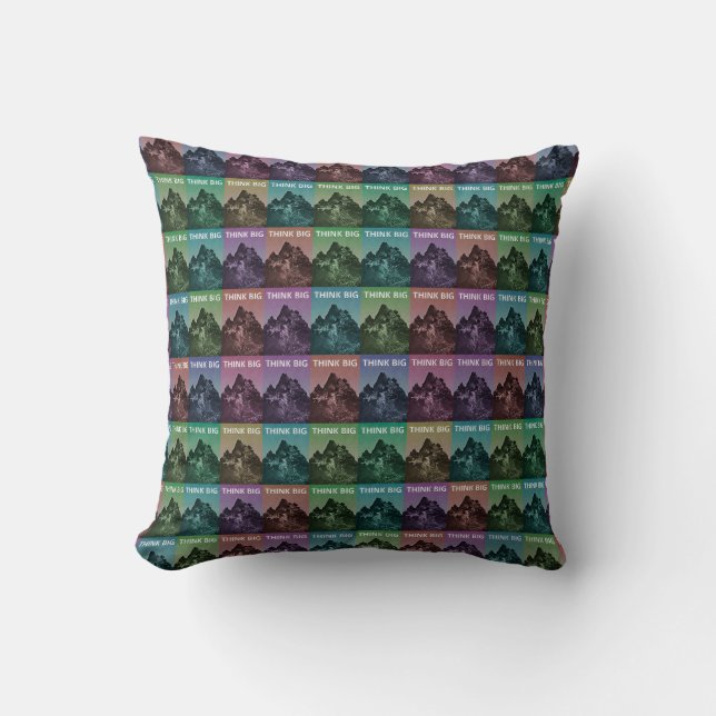 Inspirational Think Big Concept Pattern Cushion (Front)