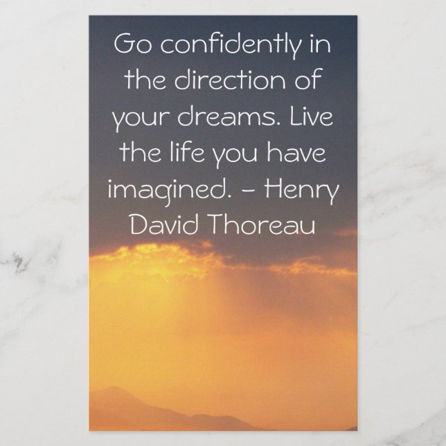 Inspirational Thoreau Quote (Front)