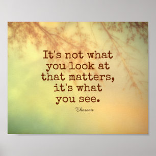 inspirational Thoreau quote nature art Poster