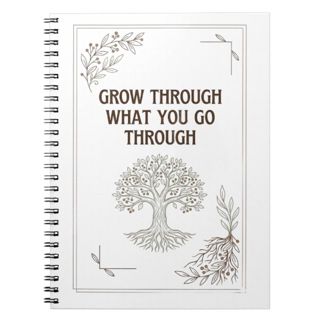 Inspirational Tree of Life Motivational Notebook (Front)