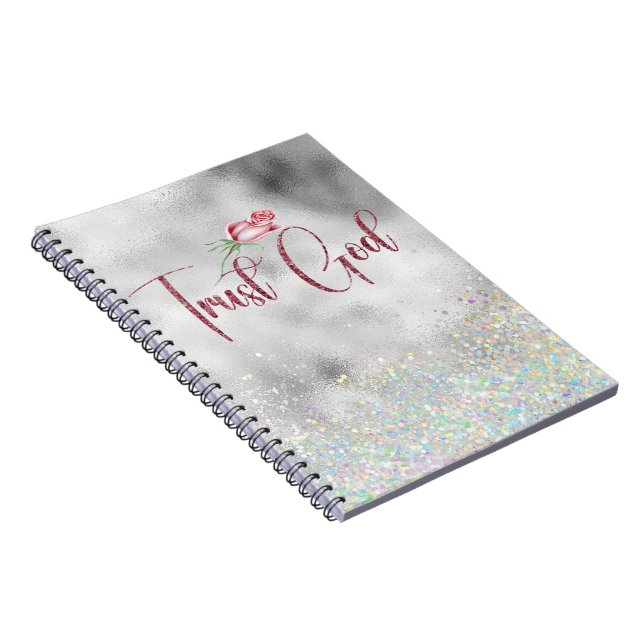 Inspirational Trust God Quote Notebook (Right Side)