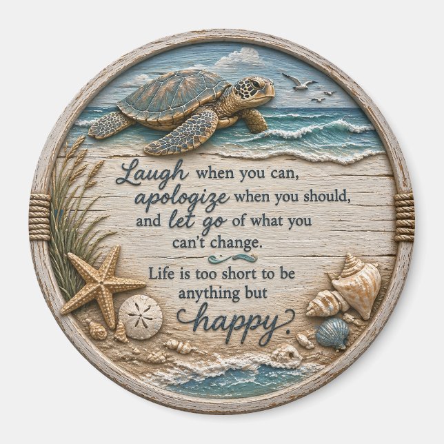 Inspirational Turtle Magnet (Front)