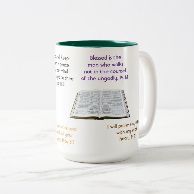 Inspirational Two-Tone Coffee Mug (Front Right)