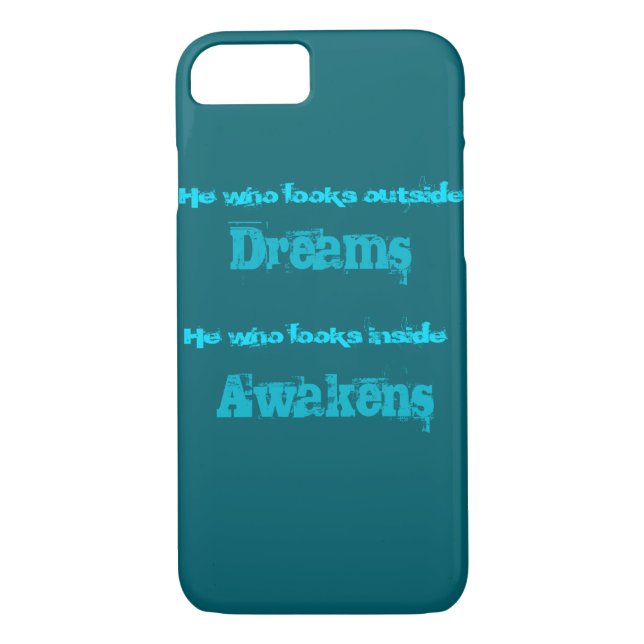 Inspirational Typography Awakening Quote Case-Mate iPhone Case (Back)