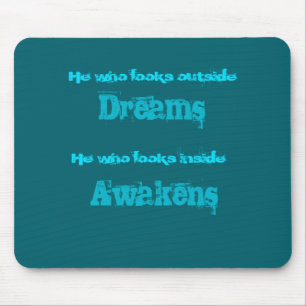 Inspirational Typography Awakening Quote Mouse Pad