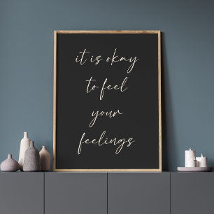 Inspirational Uplifting Positivity Quote in Black Poster