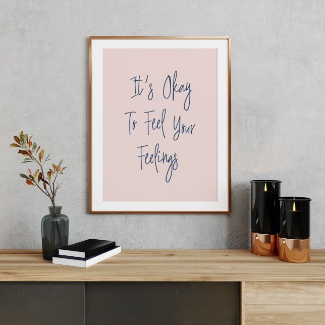 Inspirational Uplifting Positivity Quote in Blush Poster (Creator Uploaded)