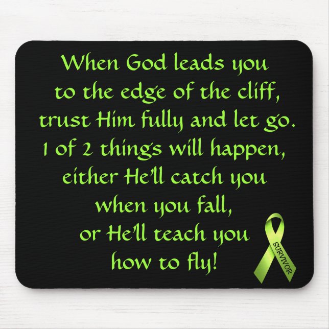 Inspirational Verse For Cancer Survivor Mousepad (Front)