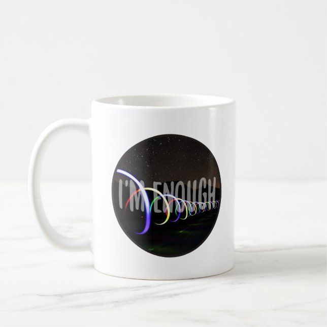 inspirational vibes for self improvement coffee mug (Left)
