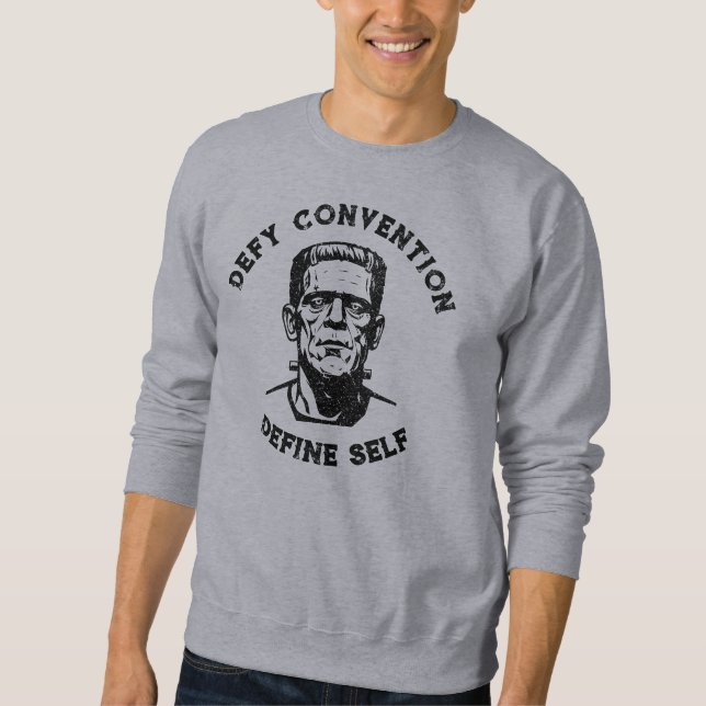 Inspirational Vintage Frankenstein Quote Graphic Sweatshirt (Front)