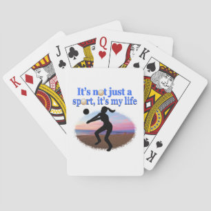 INSPIRATIONAL VOLLEYBALL IS MY LIFE DESIGN PLAYING CARDS