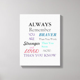 Inspirational Wall Art Brave Quote