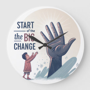 Inspirational wall art   Motivational Quote Poster Large Clock