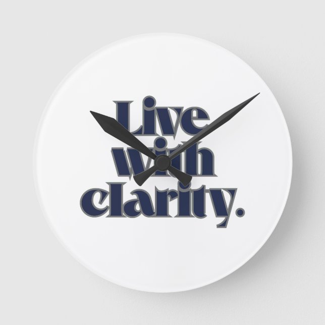 Inspirational Wall Clock – Modern Minimalist (Front)