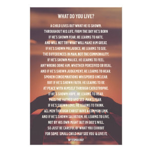 Inspirational What Do you Live /Photo Enlargement Photo Print